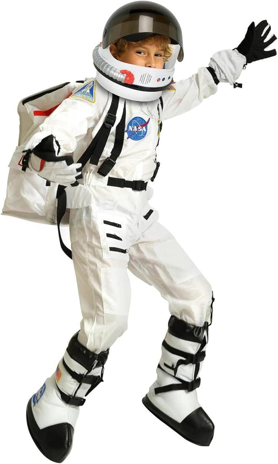 Aeromax Boys White astronaut costume with Astronaut Patch
