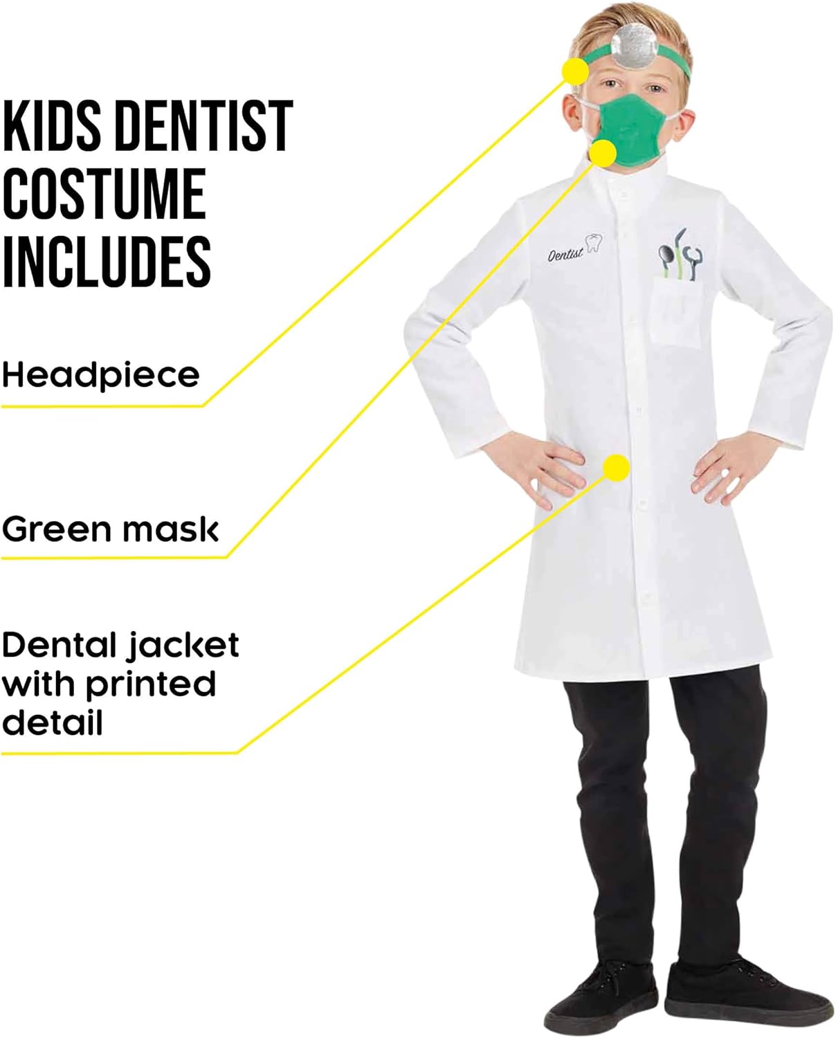 Fun Shack Kids Dentist Costume for Boys and Girls