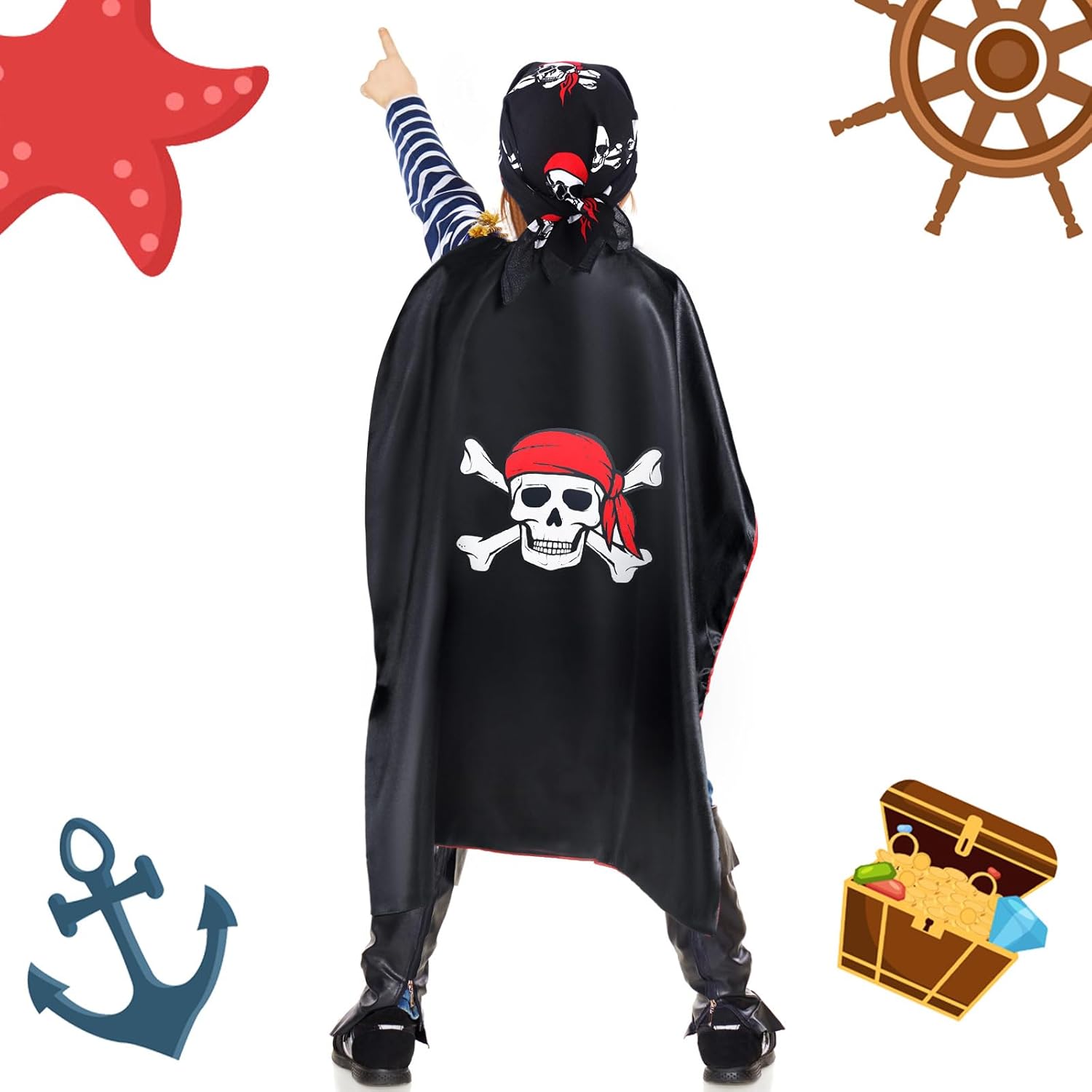BNCAILOR 6-Piece Pirate Costume Accessory