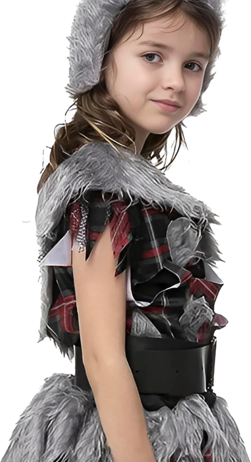 JIAHG Halloween Faux Fur Werewolf Costume Perfect for Kids Cosplay Party