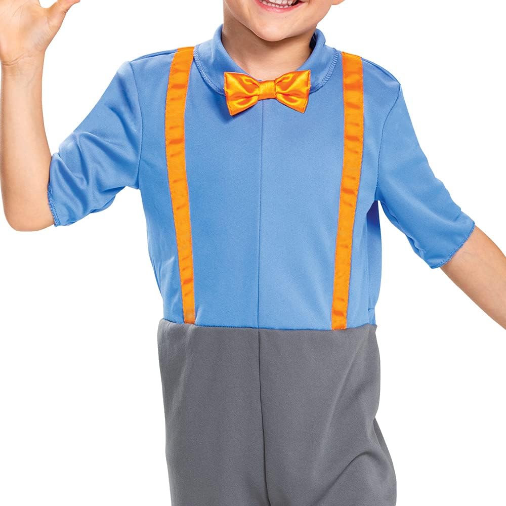Blippi Costume Kids Toddler Halloween Jumpsuit with Hat and Bowtie