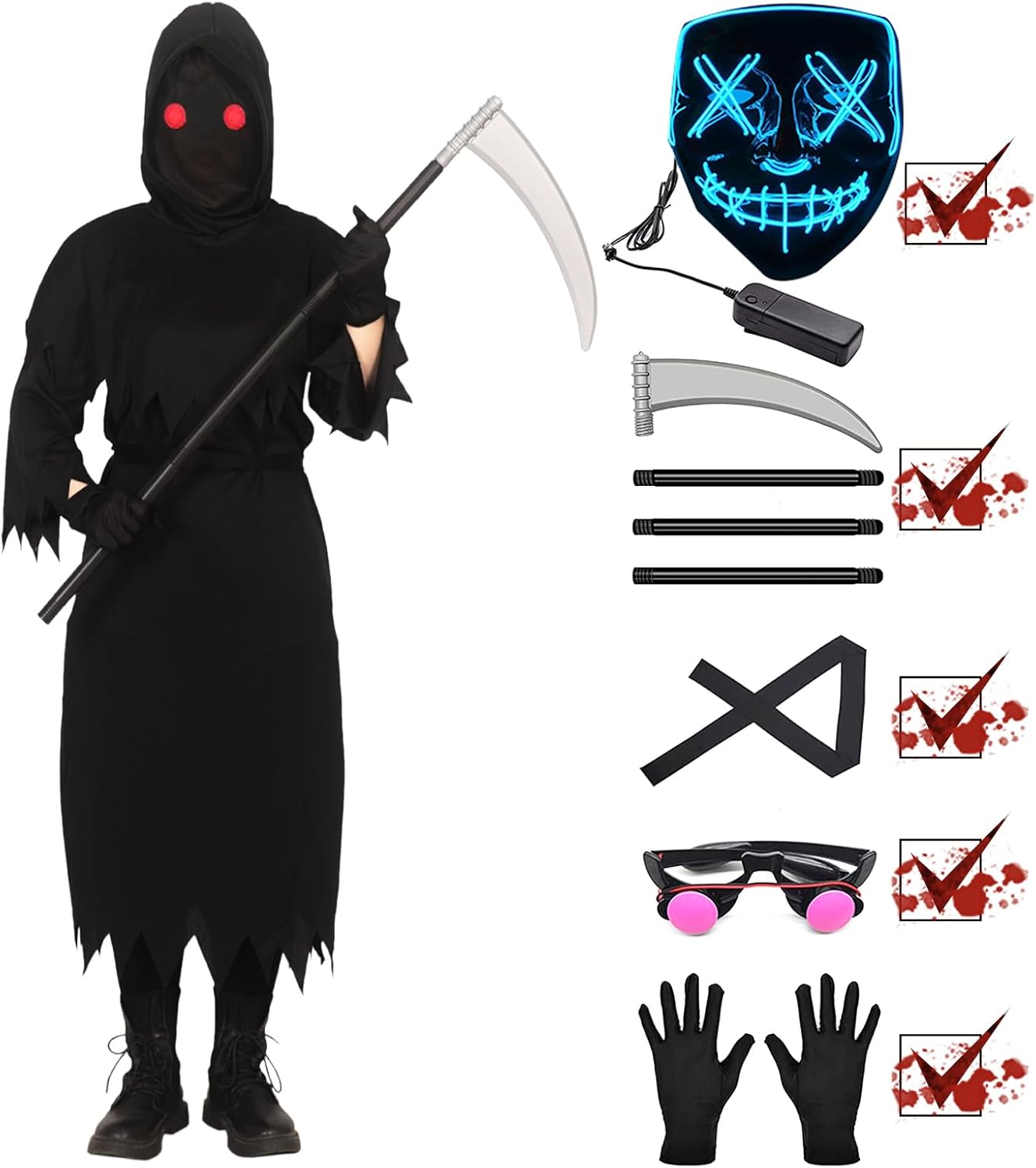 Grim Reaper Halloween Costume for Kids