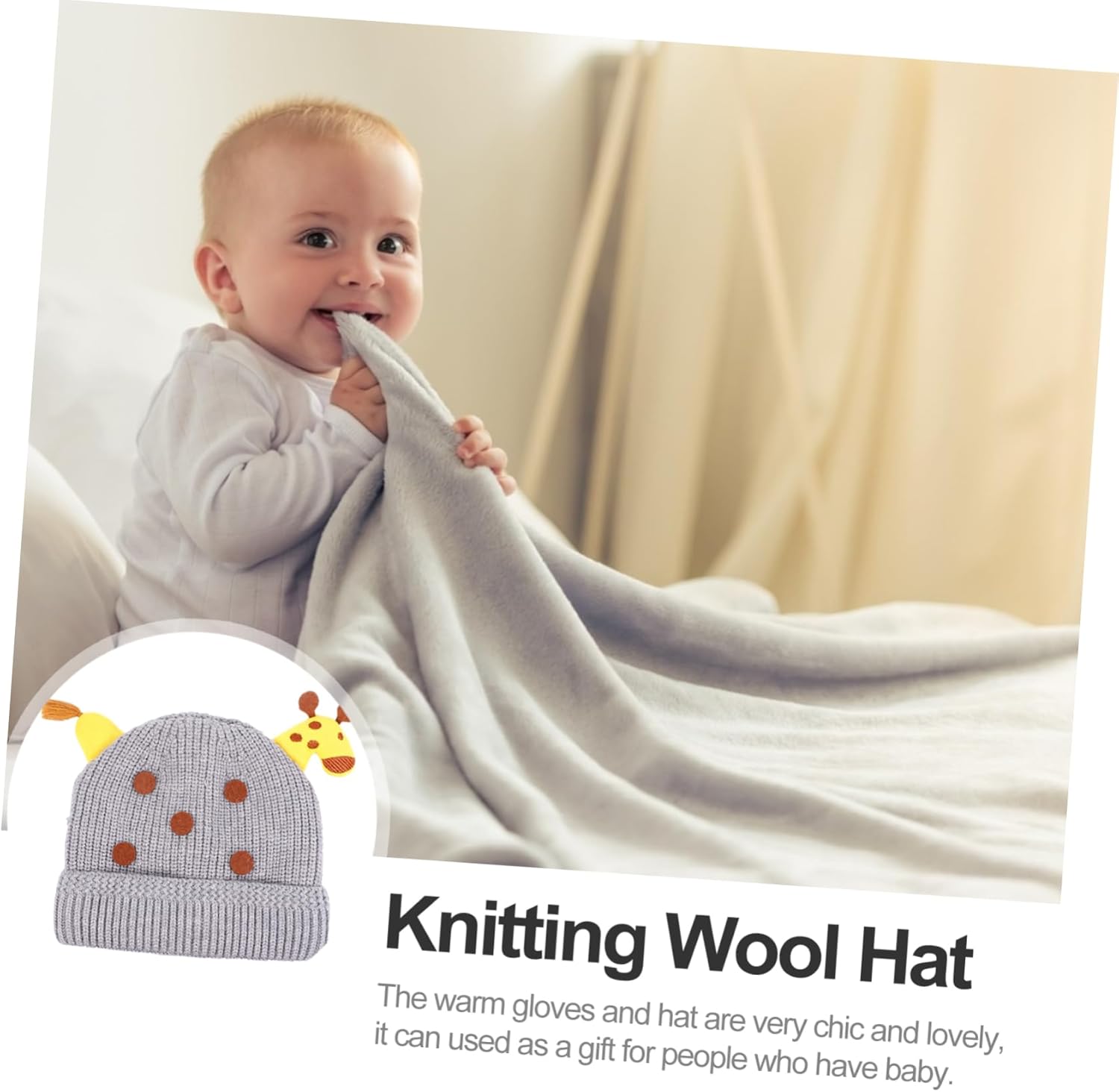 Warm wool beanie for toddlers