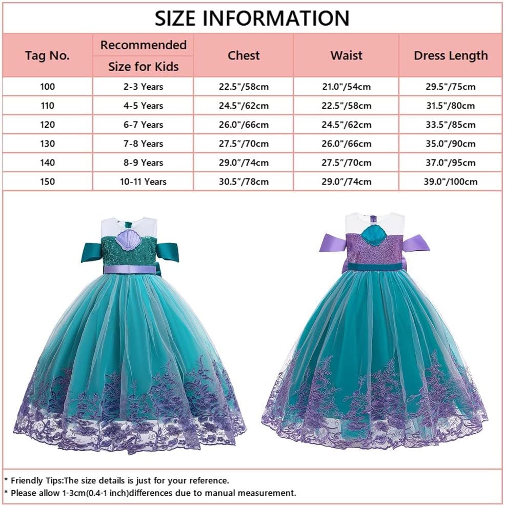 Fairy Tale Perfect Princess Mermaid Halloween Girls Costume