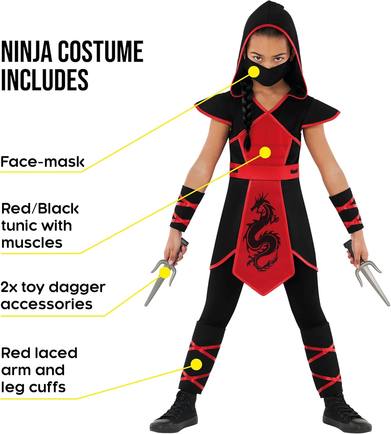 Morph Ninja Costume for Girls Zapping Halloween Sh Notations