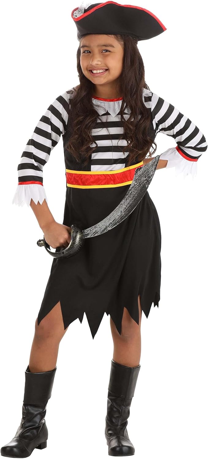 Captains Dress High Seas Adventure Pirate Costume for Kids Durable Kids Costume