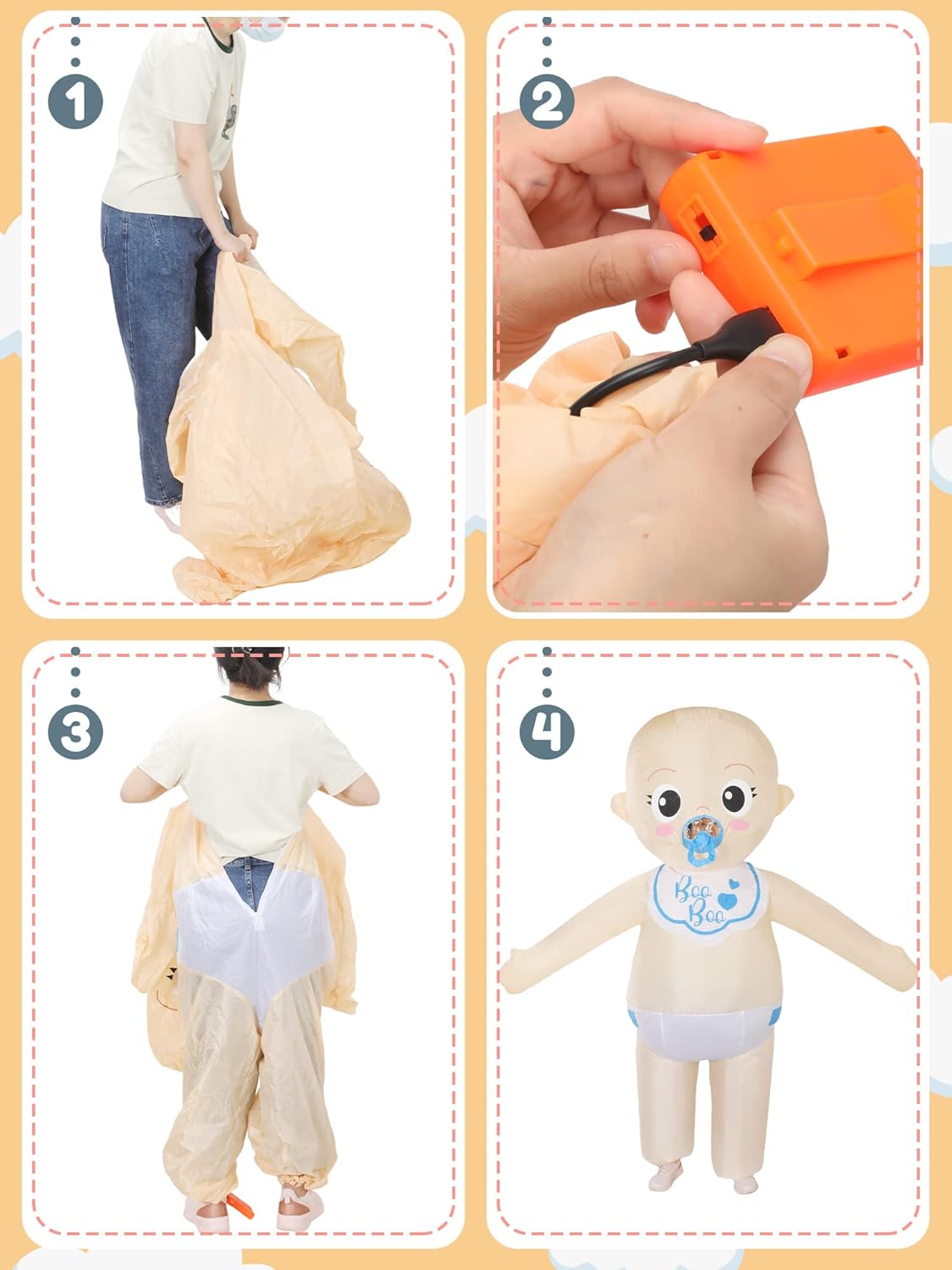 Sintege 2-Piece Inflatable Party Costumes FUN for Cosplay Events