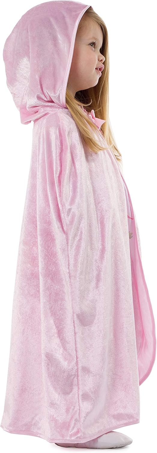 Little Adventures Pink Cloak Girls Costume - Machine Washable Play Party Set