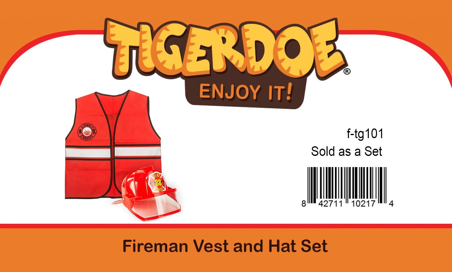 TigerDoe Fireman Costume Firefighters Role-Play Set