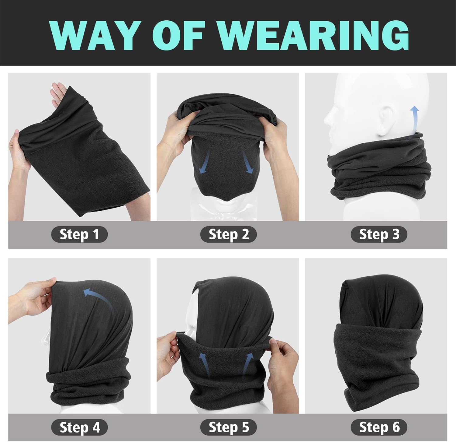 XURIGOX Winter Fleece Neck Gaiter