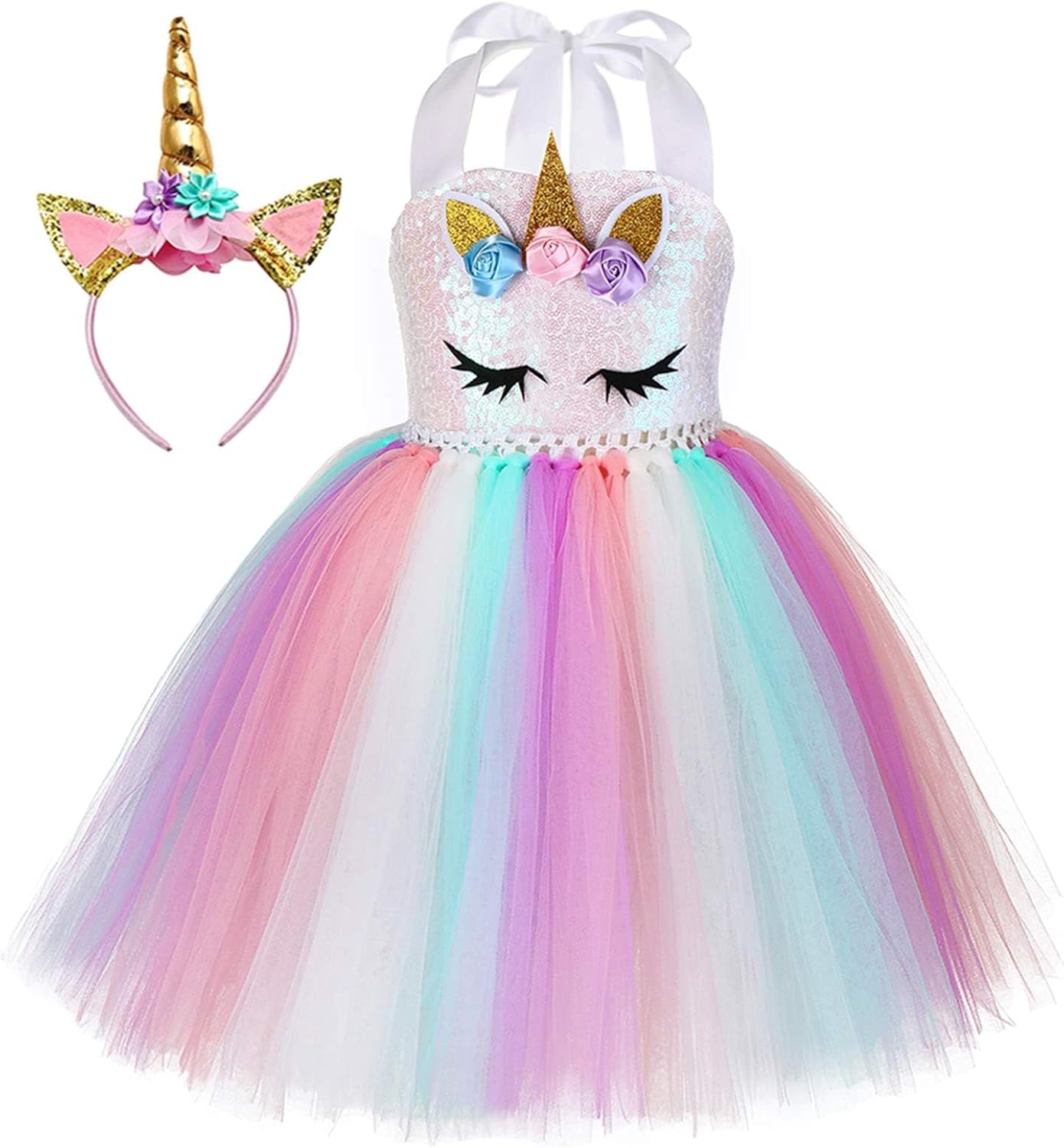 Fancy Unicorn Dresses for Girls Unique Party Costumes Headbands