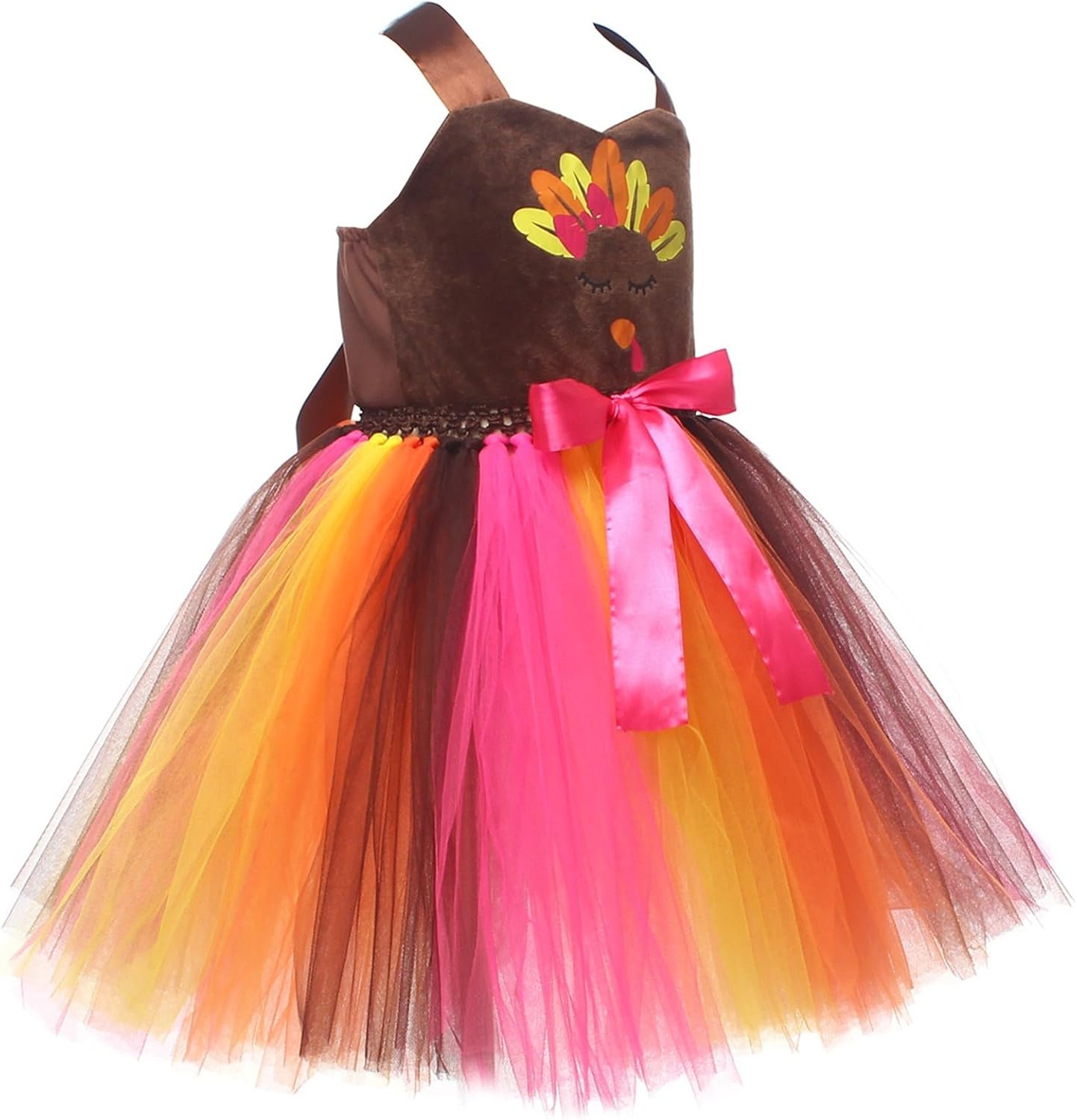 Comfortable Stylish Kids Thanksgiving turkey Girls Costume