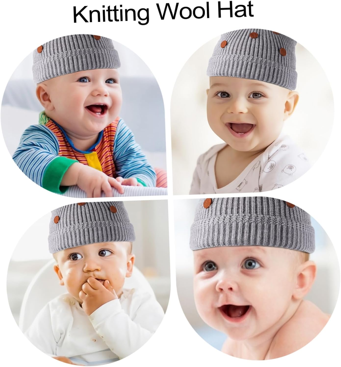 Warm wool beanie for toddlers