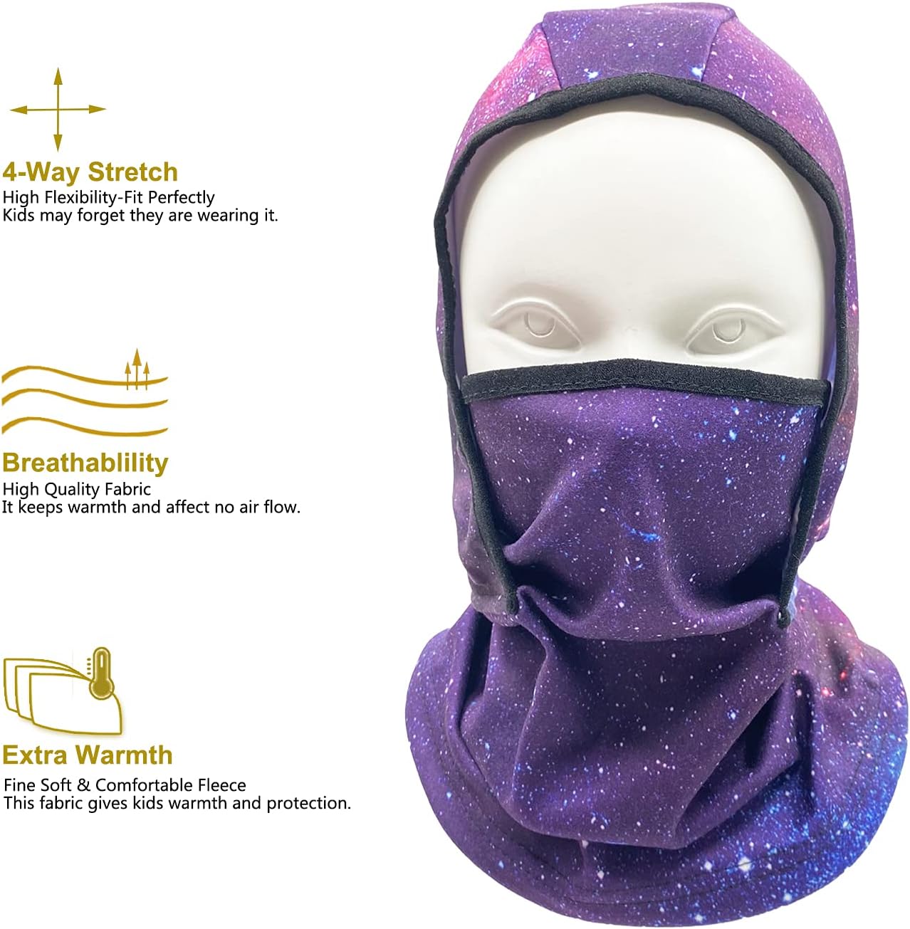 YUHAN PRETTY Balaclava Ski Mask for Kids