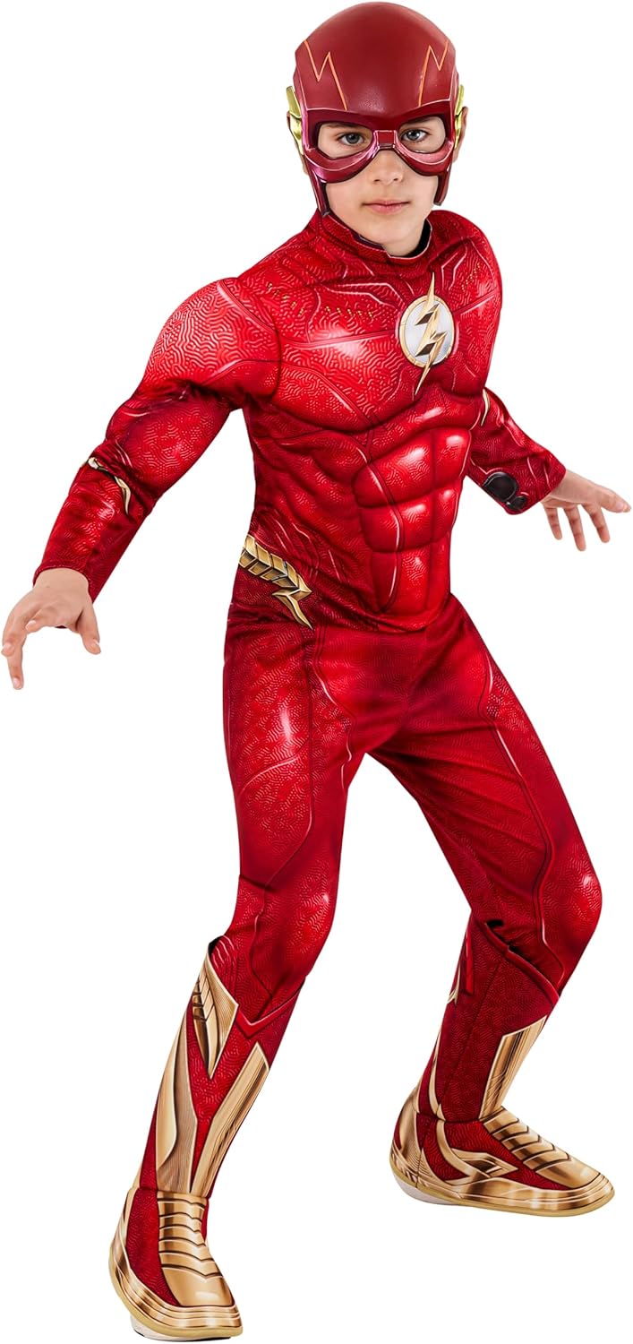 Rubies Boys The Flash Movie Deluxe Costume Jumpsuit and Mask
