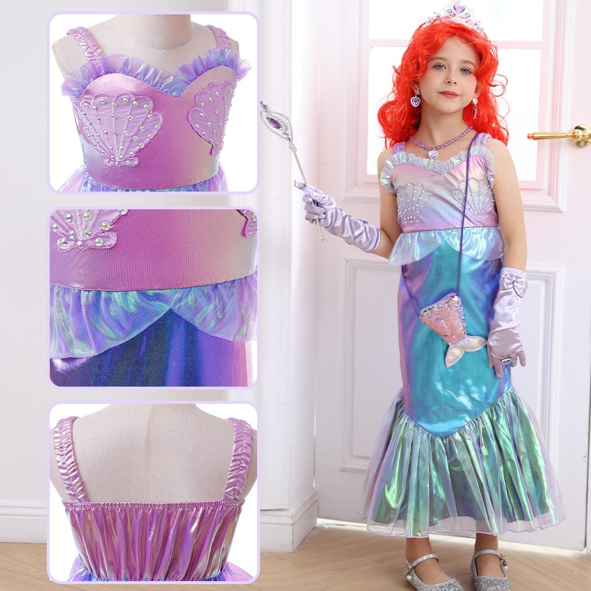 Mermaid Princess Little Mermaid Costume for Girls