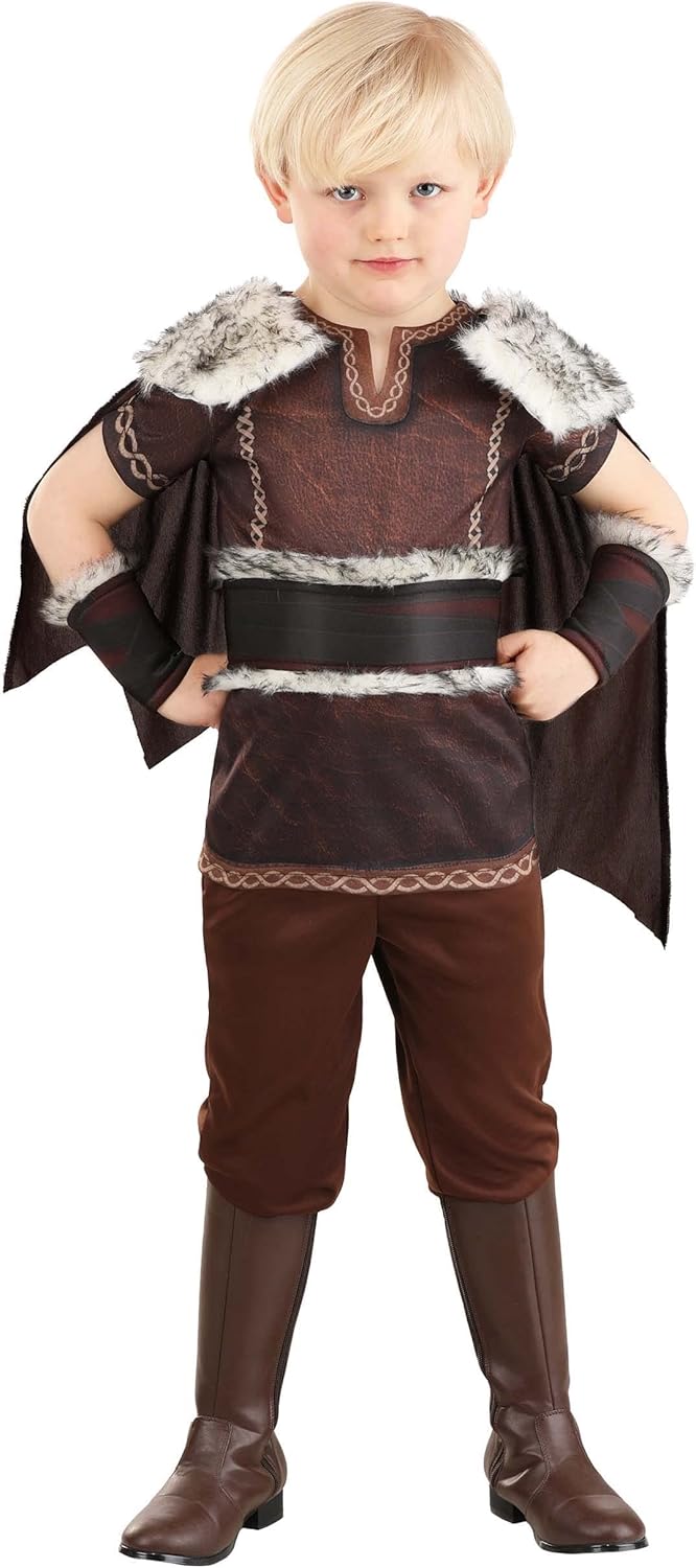 Victorious Viking Boy Costume - Tunc Pants Belt Cape Wrist Cuffs