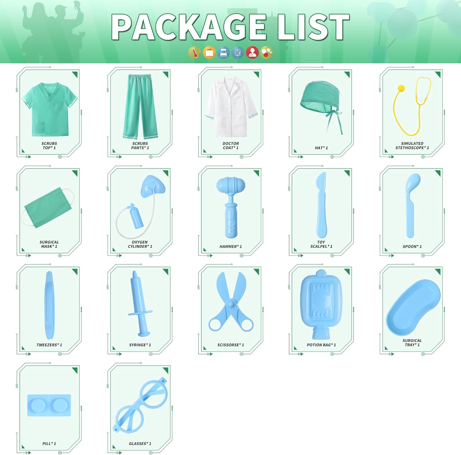ReliBeauty Doctor Costume Kids Set