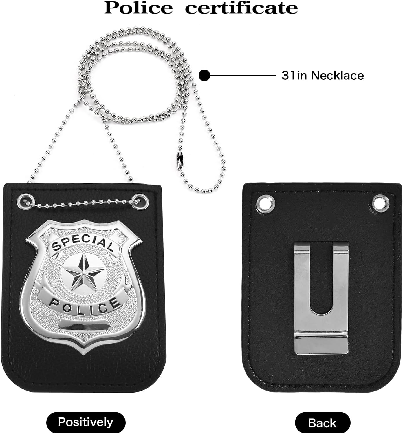 Adjustable Police Costume Accessories Set for Men Women