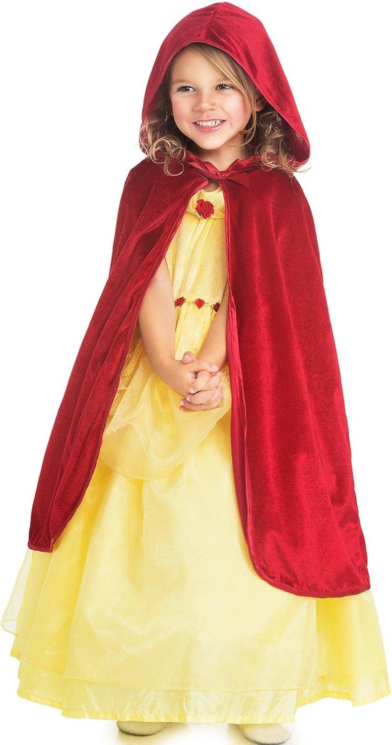 Little Adventures Pretend Play Hooded Cloak Red SM Ages 1-5