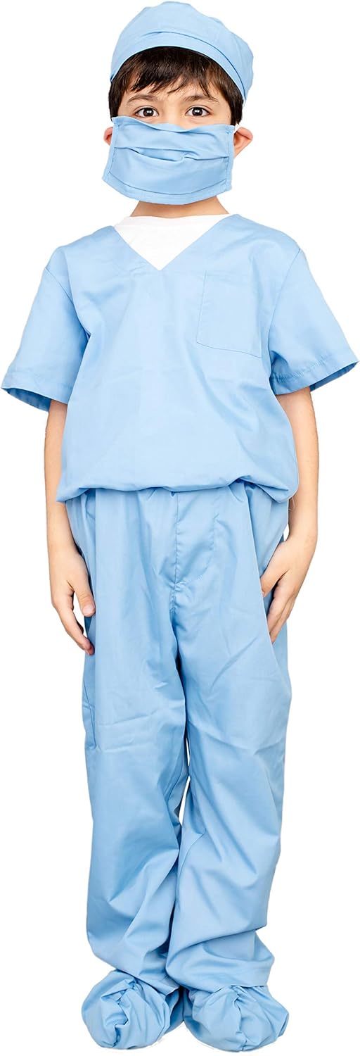 Doctor Scrubs Kids Blue Halloween Costume