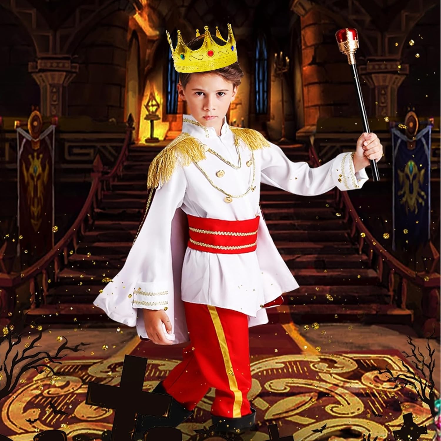10 Pcs Royal King Crowns - Party Prom Sets