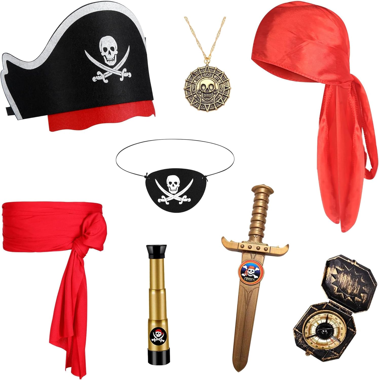 Pirate Kids Costumes Accessories Halloween Party Set
