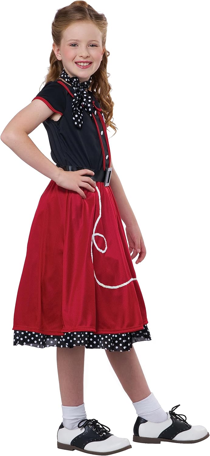 50s Sweetheart Party Costume for Girls