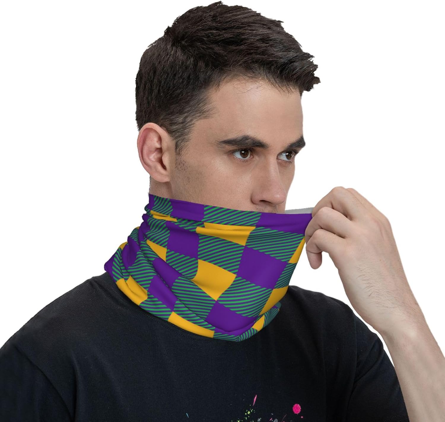 WOEZKEX Unisex Face Cover Magic Wide Wicking Headband UPF 50 Neck Warmer