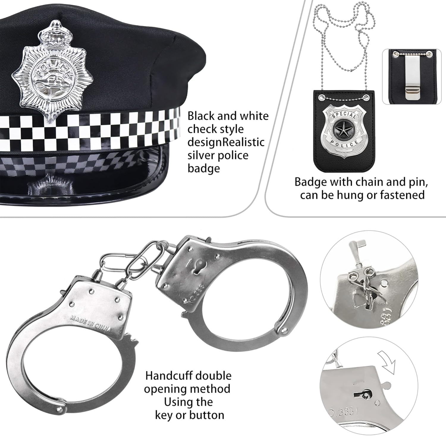 Police Costume Accessories for Kids Boys