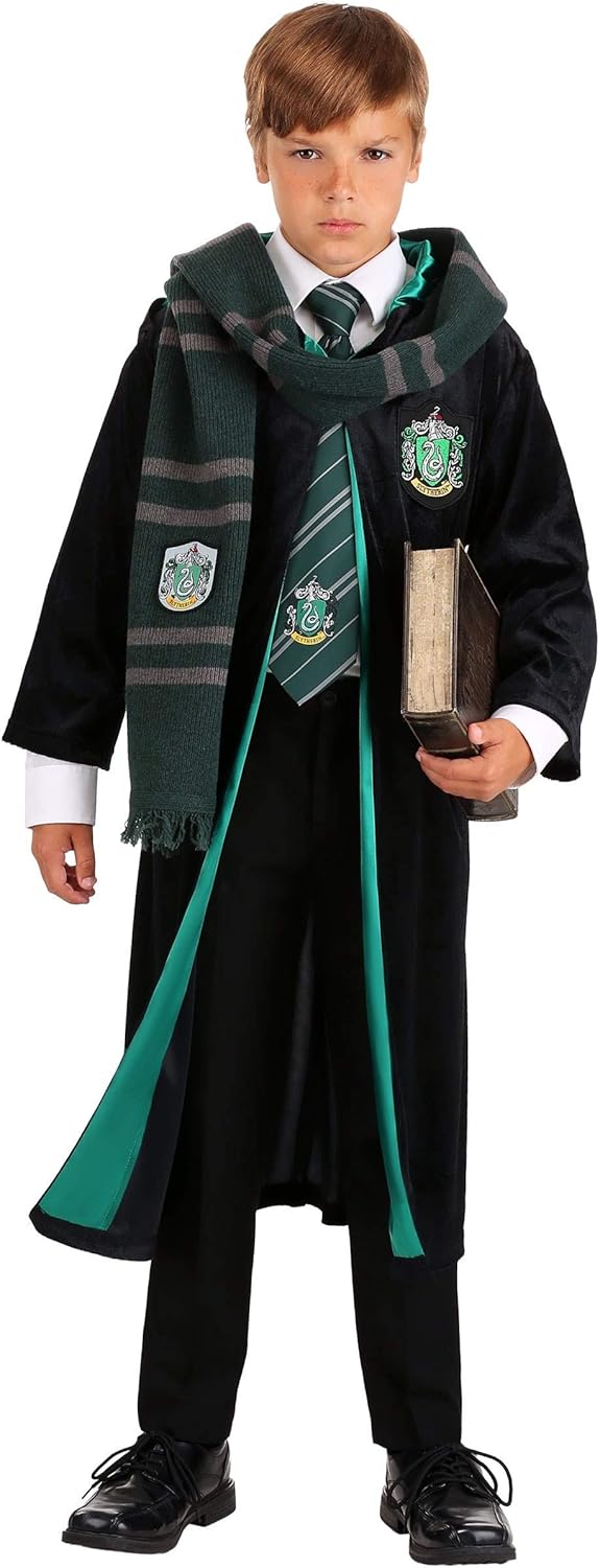 Perfect Slytherin Robe Harry Potter Halloween Costume for Kids