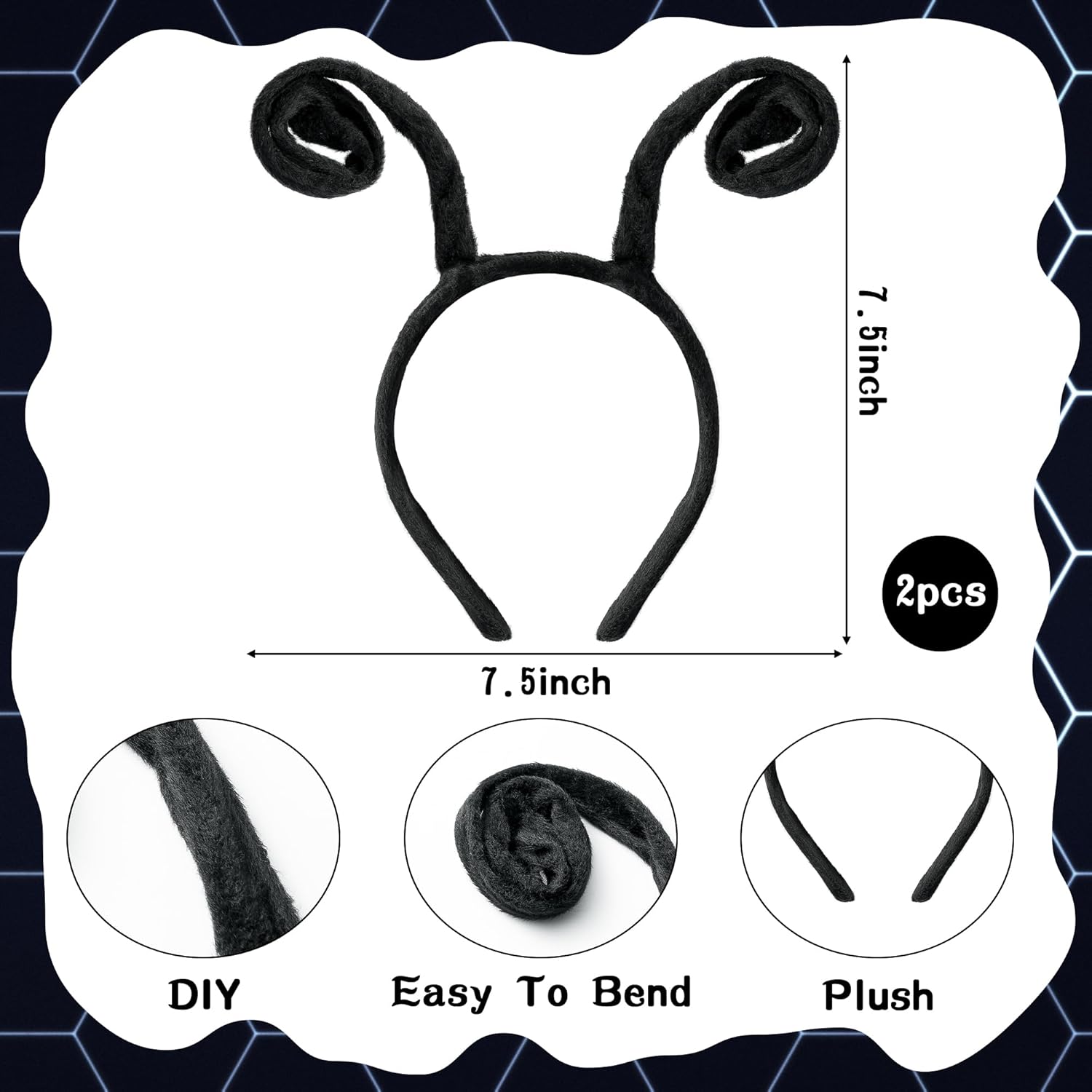 Yopyame Fly Costume Bug Accessories Set Black Velvet
