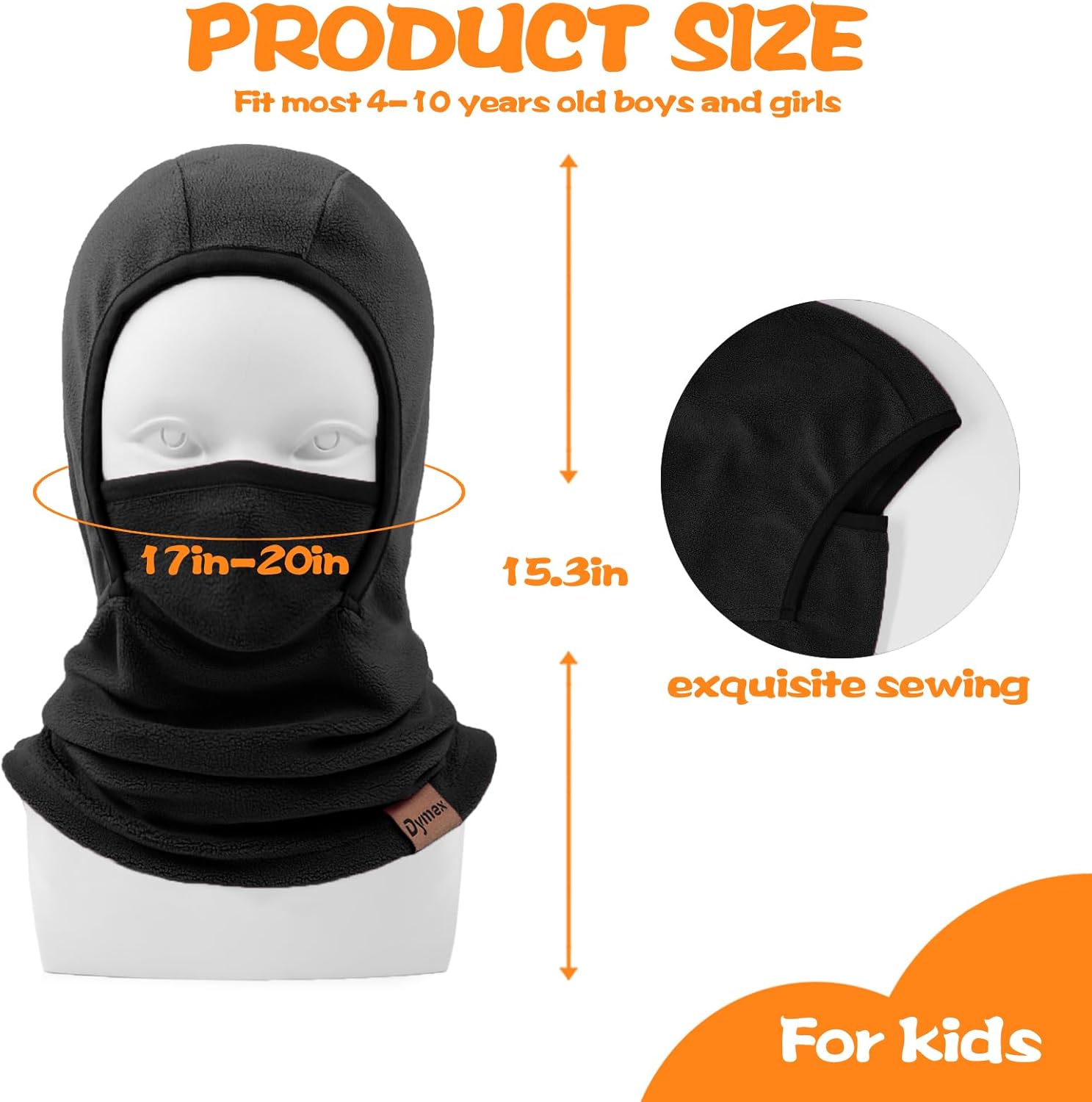 Warm Windproof Ski Mask for Kids Dymex Balaclava