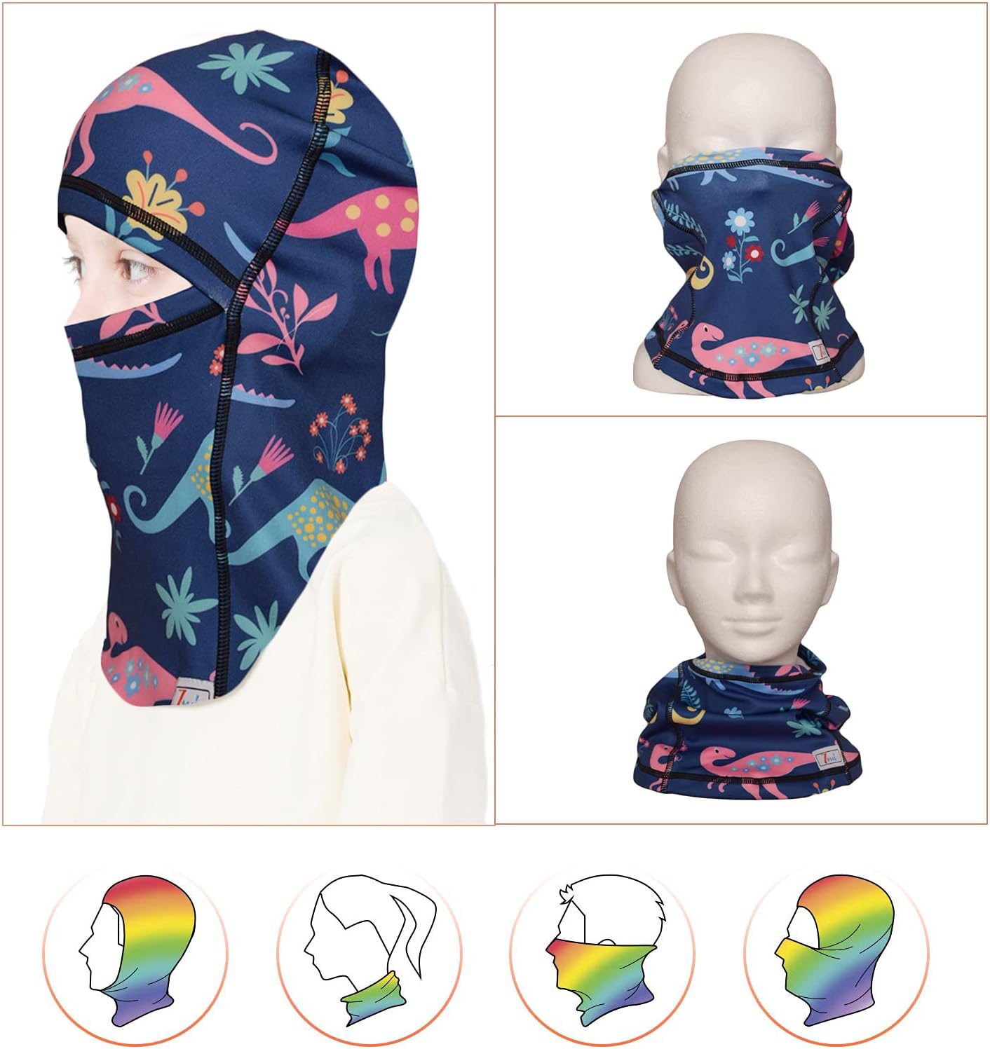Keep Warm in Winter - Kids Balaclava Ski Mask with Cartoon Patterns