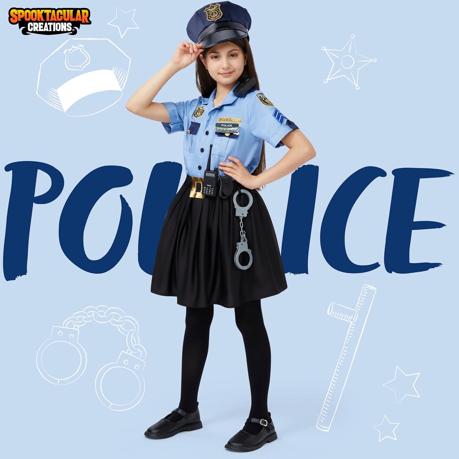 Halloween Girls Police Officer Costume