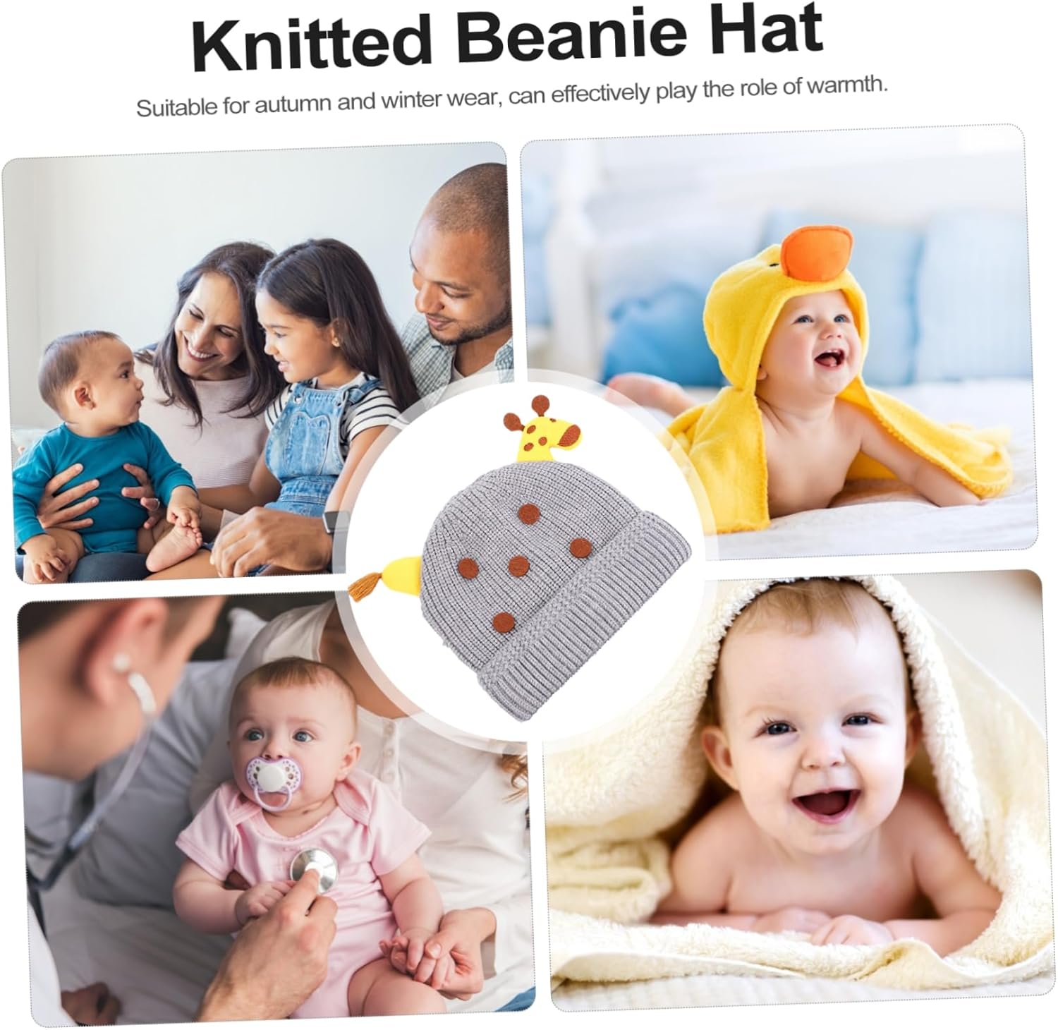 Warm wool beanie for toddlers