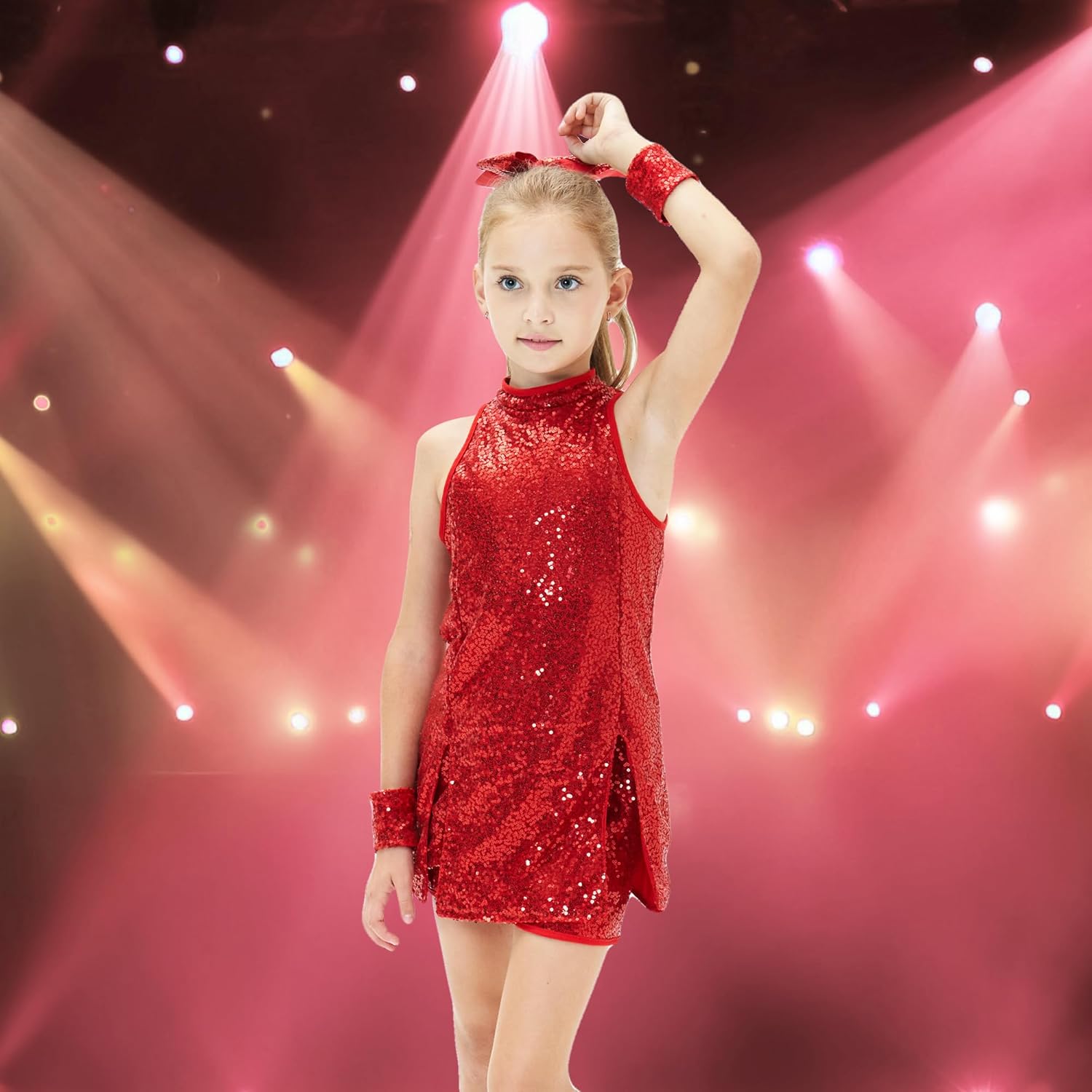 Girls Sequin Dance Costume - Jazz Hip Hop Outfit
