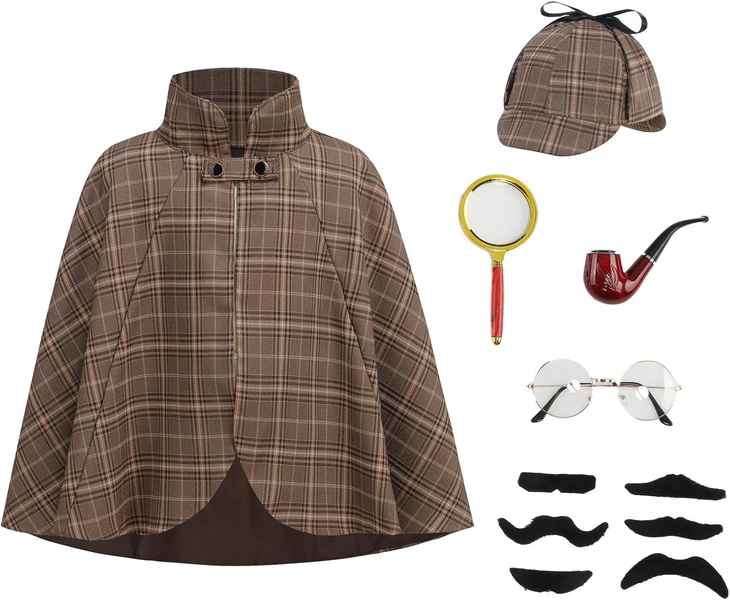 Colorful House Kids detective cape multiple accessories
