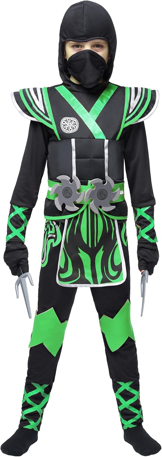 Spooktacular Kids Ninja Costume for Boys - Action-Packed Halloween Fun