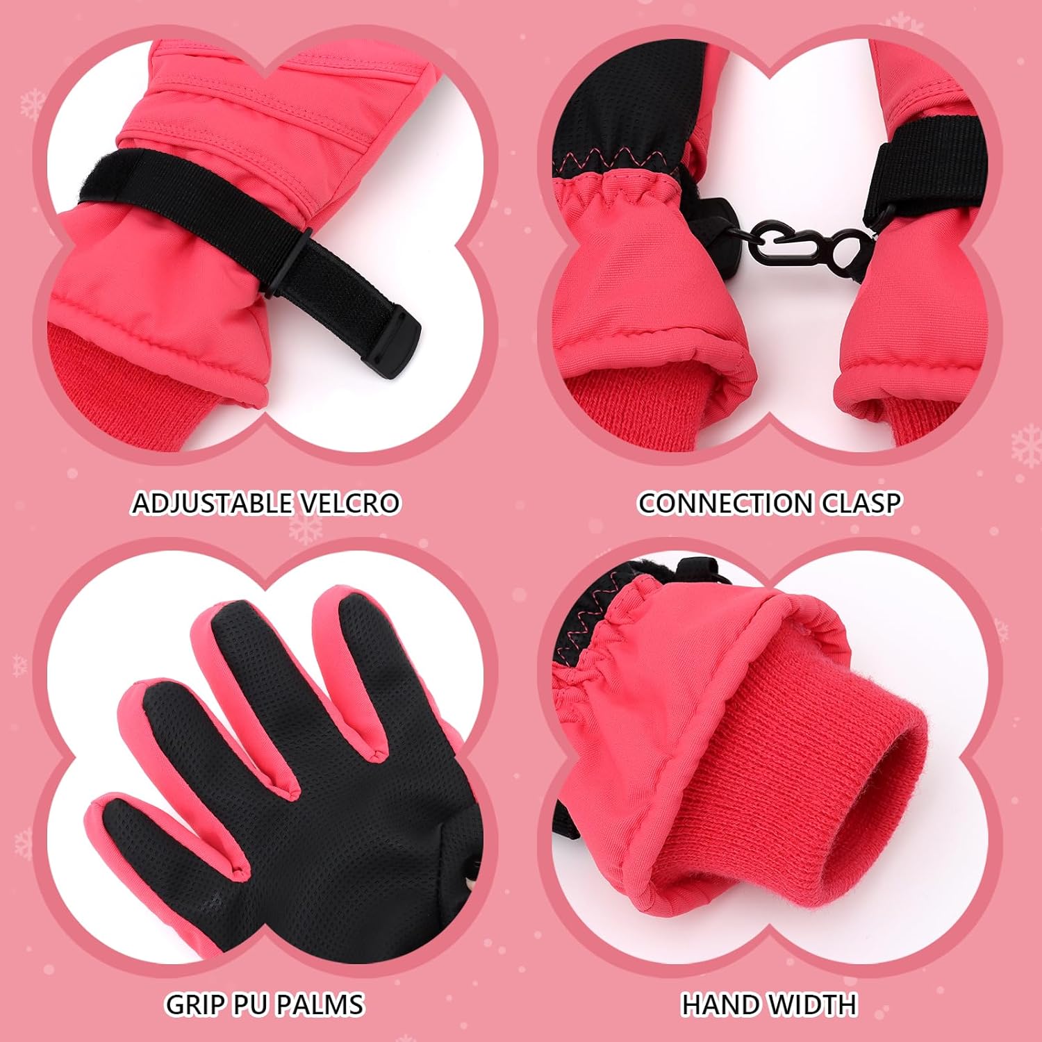 Duoyeree Kids Waterproof Ski Gloves Warm Durable and Stylish for Winter