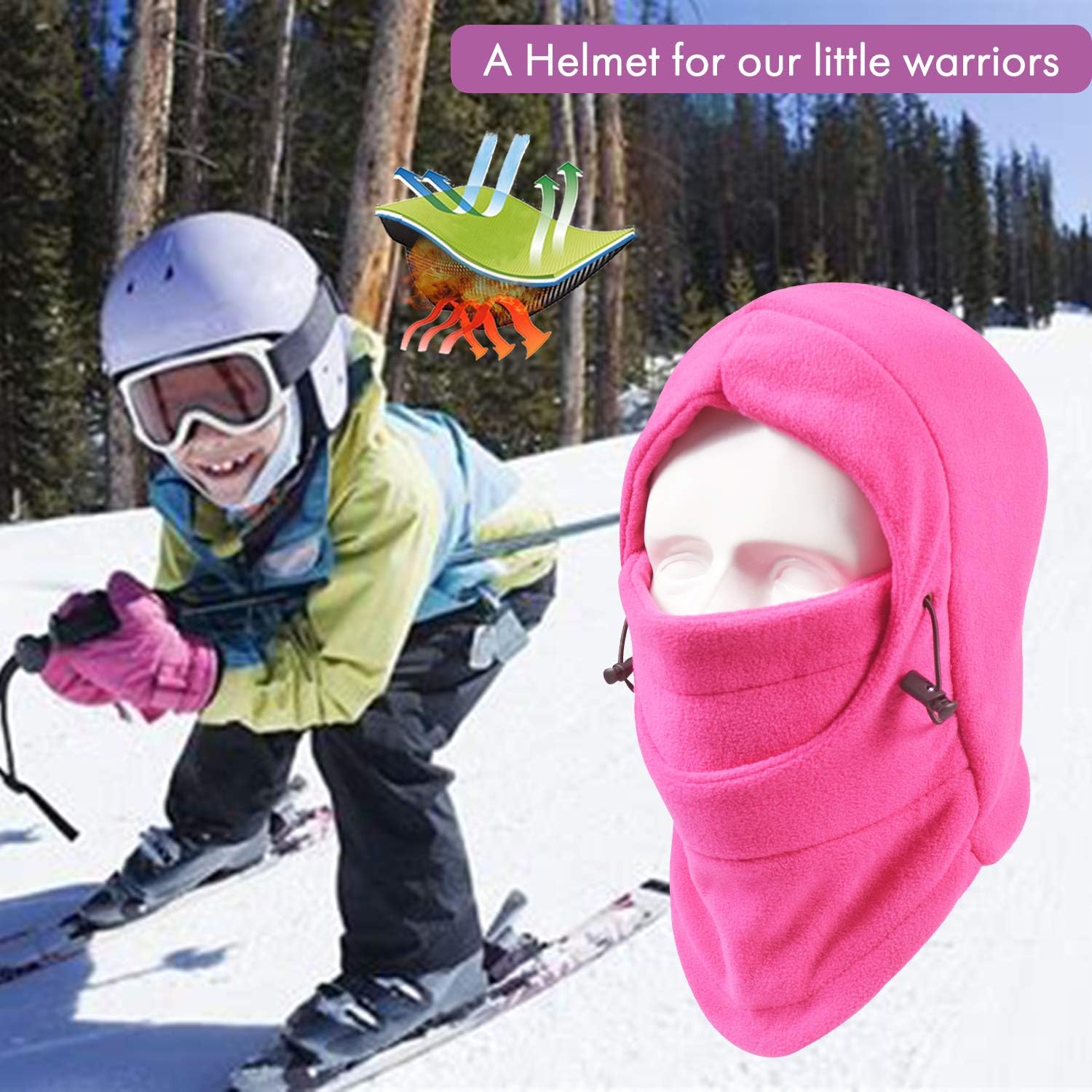 Your Choice Balaclava Ski Cycling Face Mask for Kids Cold Weather Protection