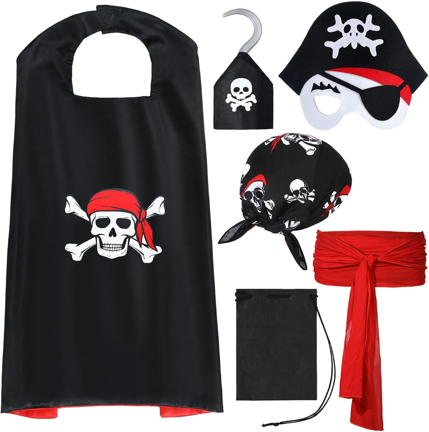 BNCAILOR 6-Piece Pirate Costume Accessory