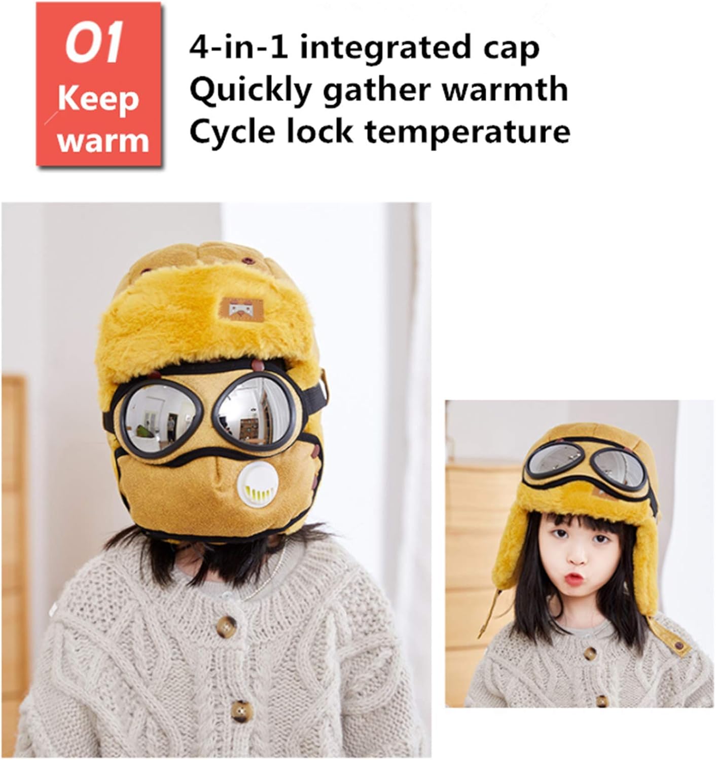 4-in-1 Winter Hat for Kids - Stay Warm and Stylish