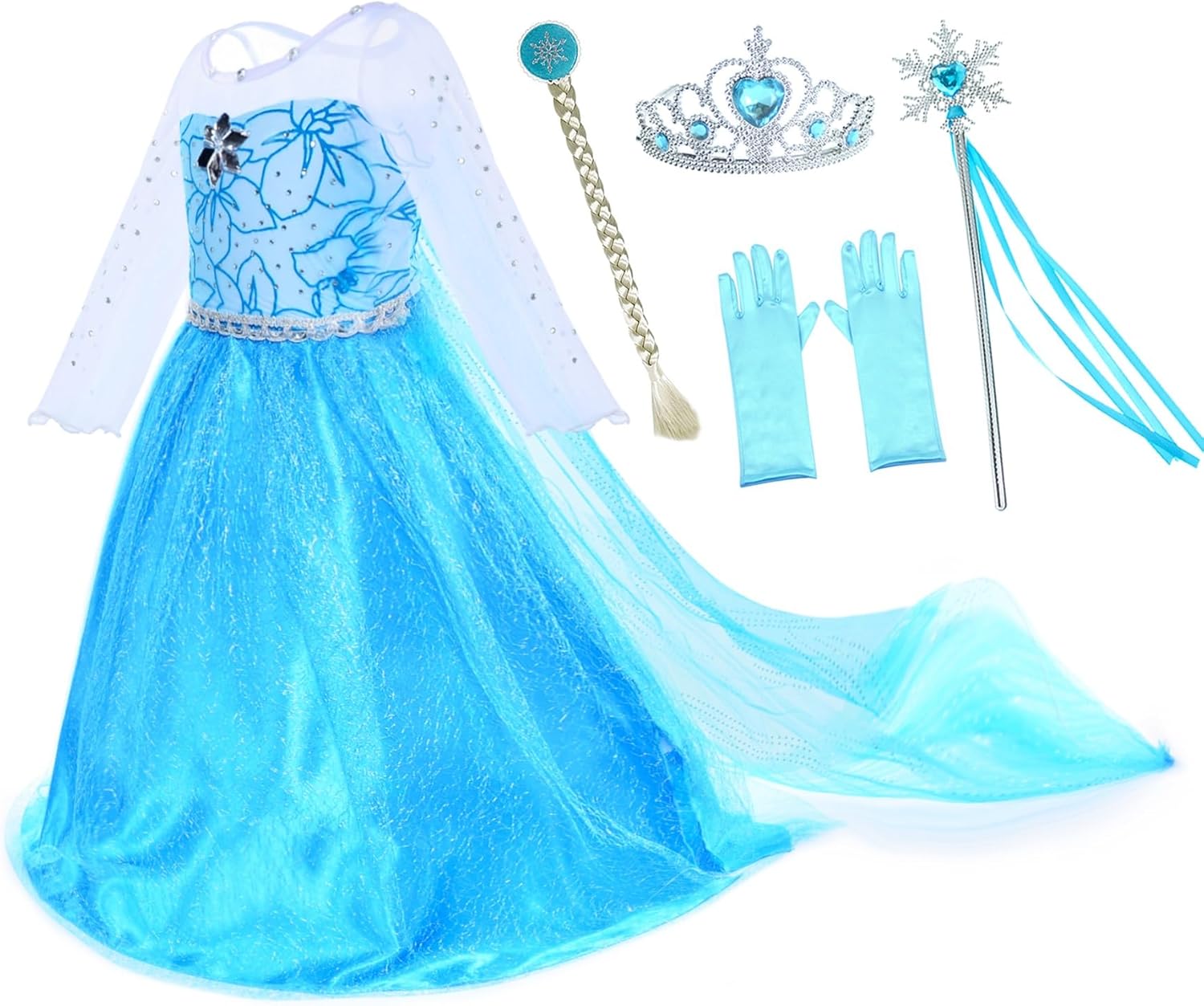Party chili princess costume princess dress for little girls with accessories