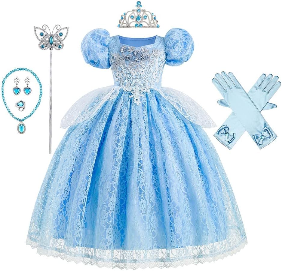 IZKIZF Girls Cinderella Butterfly Princess Costume
