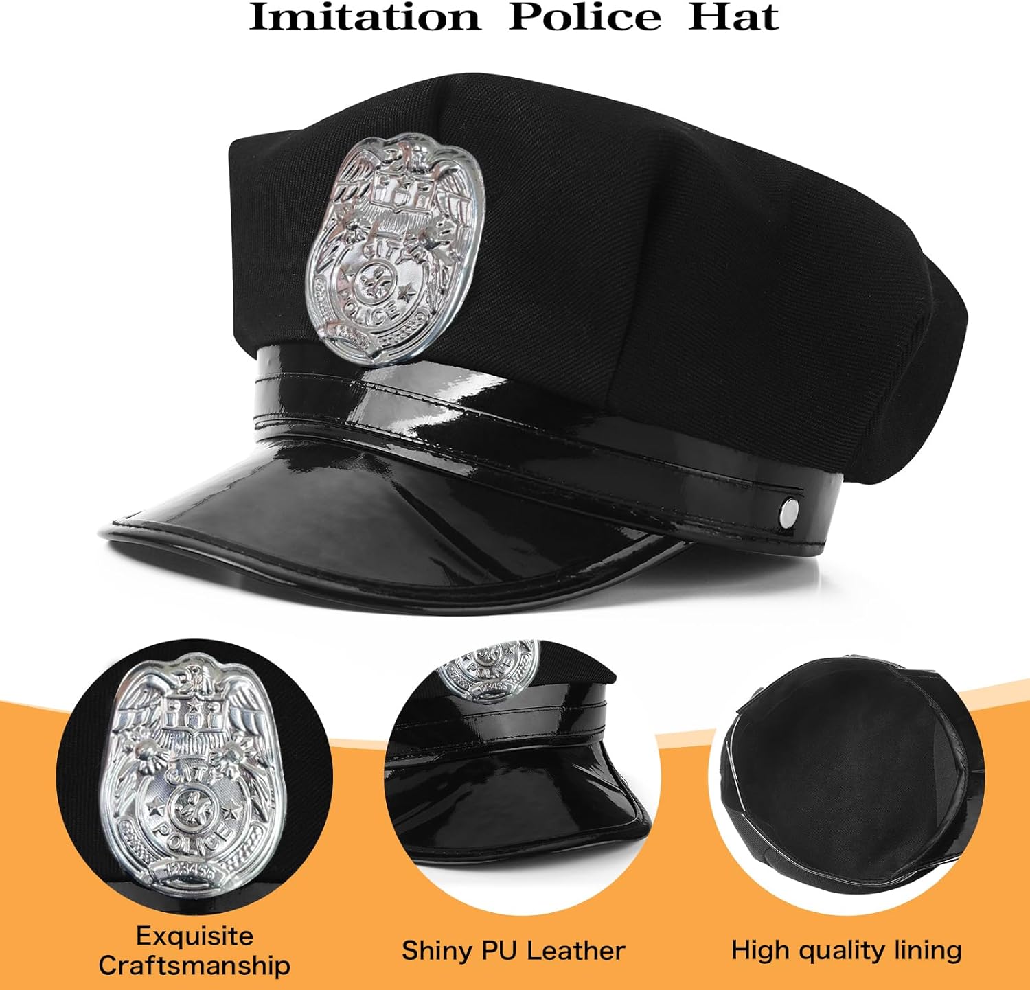 Adjustable Police Costume Accessories Set for Men Women
