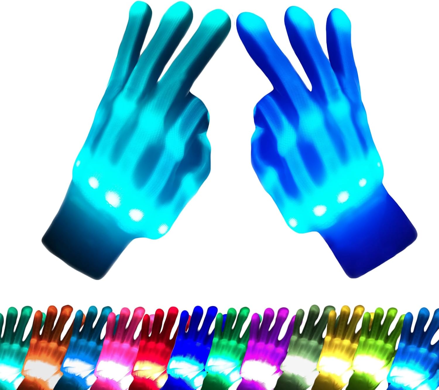 Colorful LED Gloves for Kids