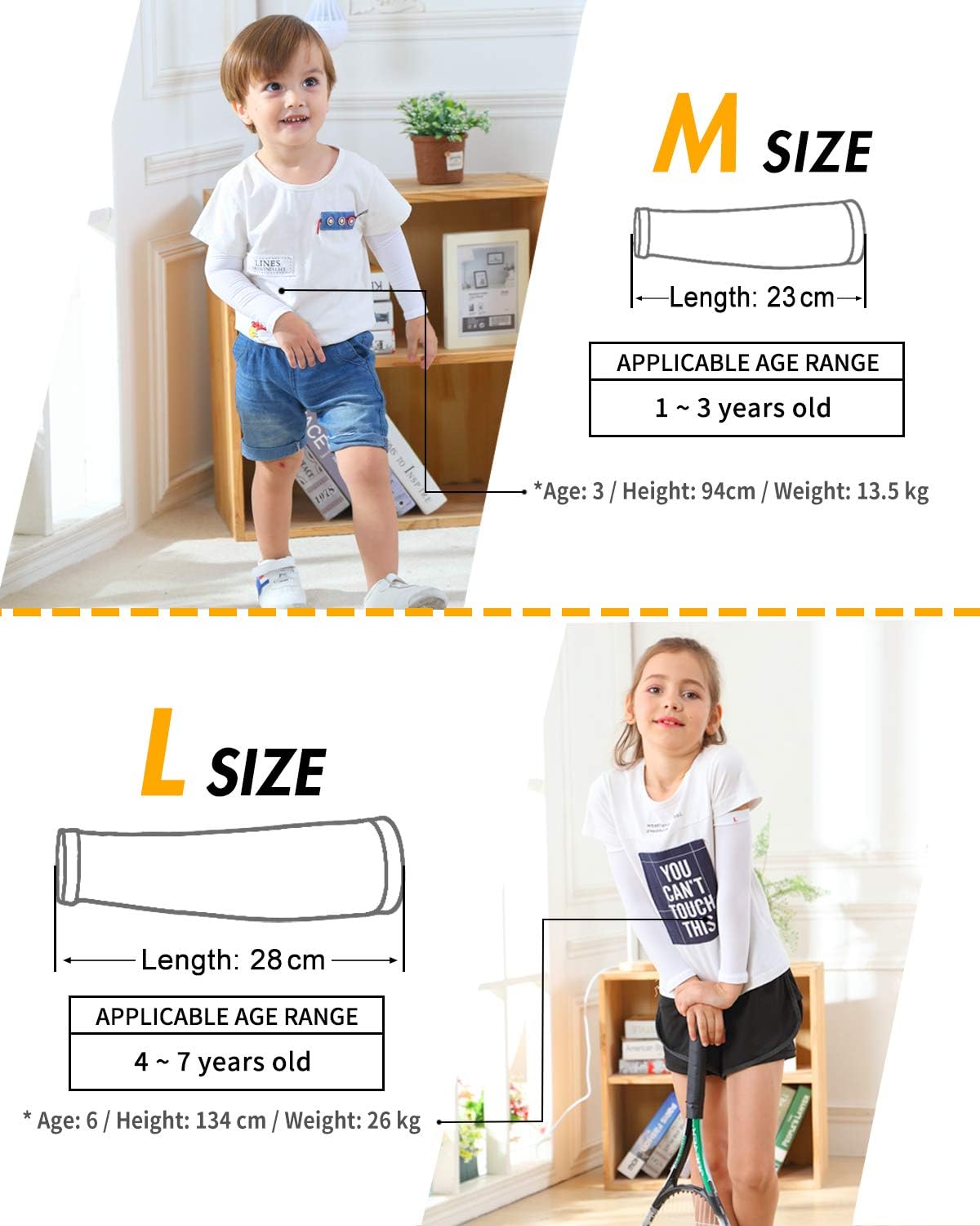 Newbyinn Arm Sleeves for Kids - UV Protection Cooling and Durable