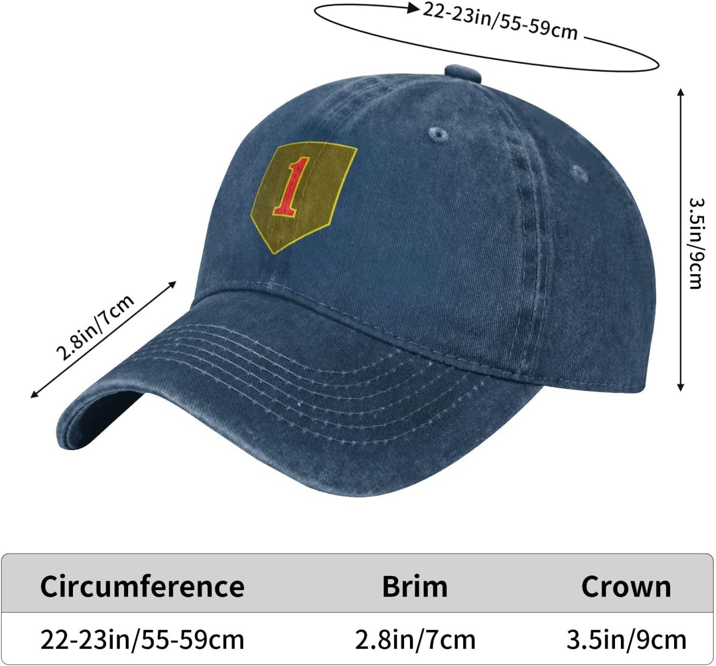 RTATBY 1st Infantry Division Combat Badge Baseball Cap