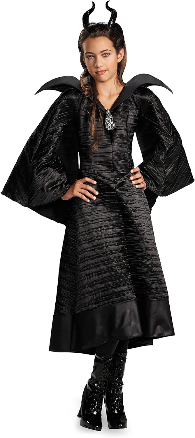 Disguise Disney Maleficent Movie Christening Black Gown Girls Costume